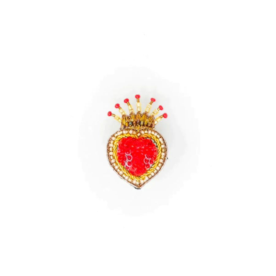 Queen Of Hearts Brooch Pin
