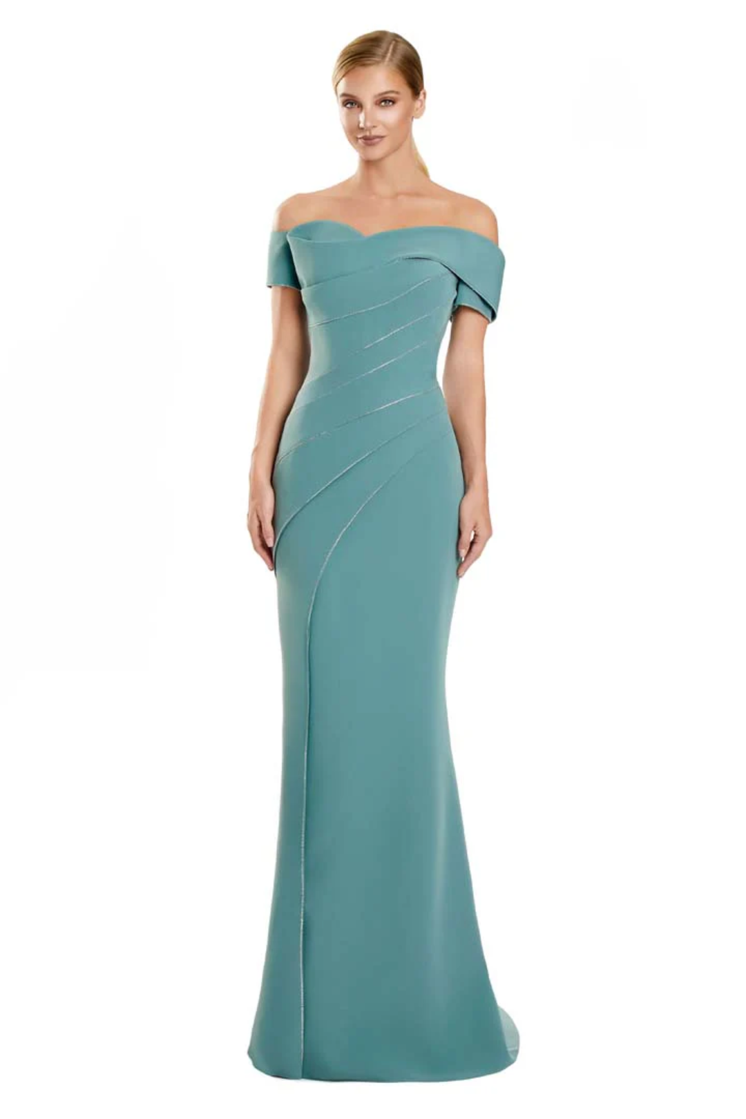 Peplum & Stone Detail Gown