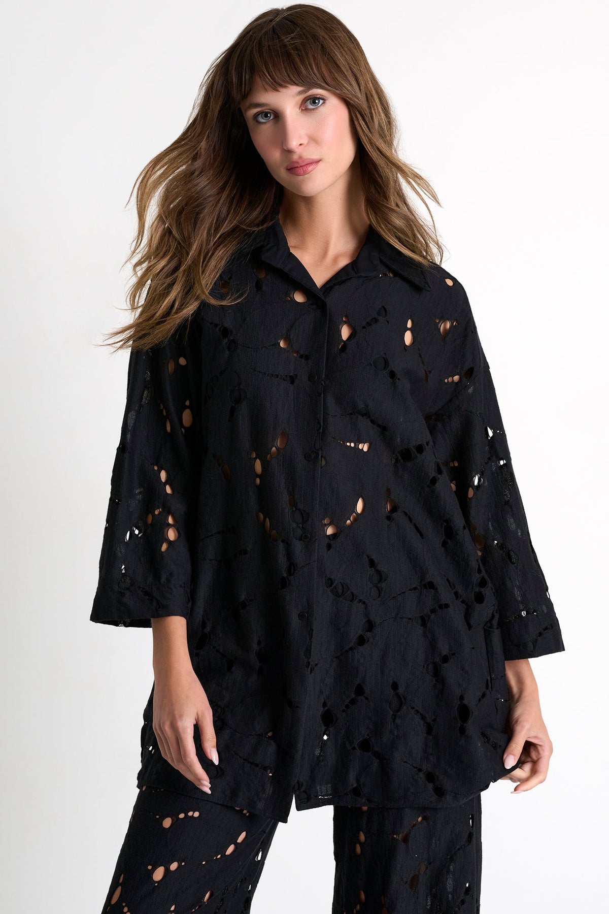 Modern Lace Shirt 02 / 800 Black