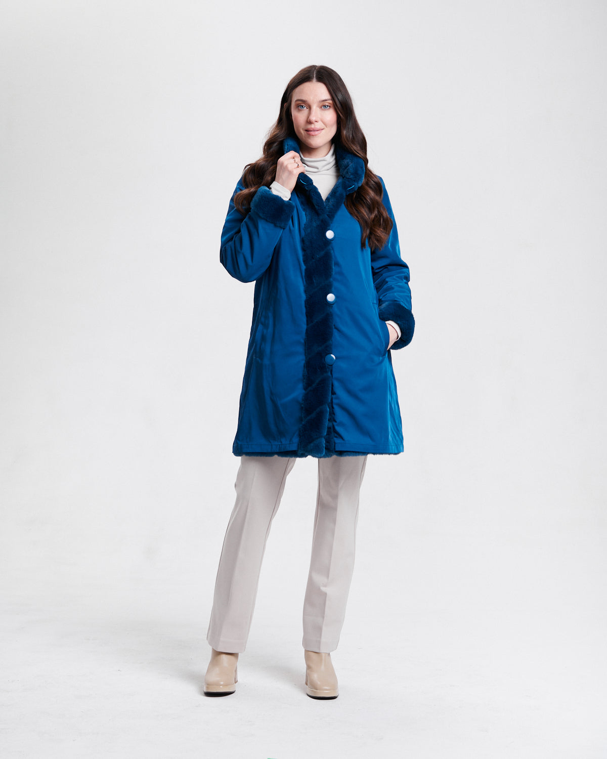 Reversible Faux Fur Coat