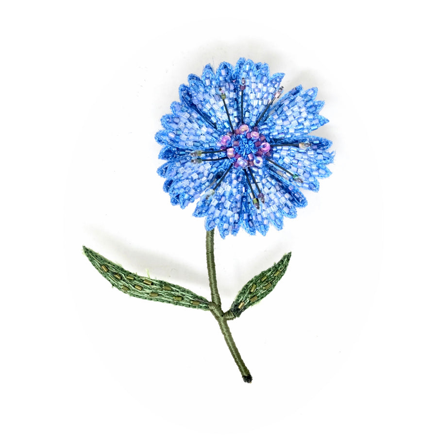 Blue Bottleflower Brooch