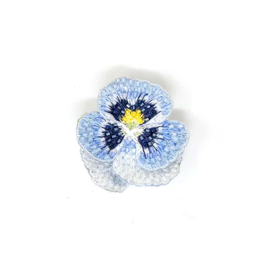 Blue Pansy Brooch Pin