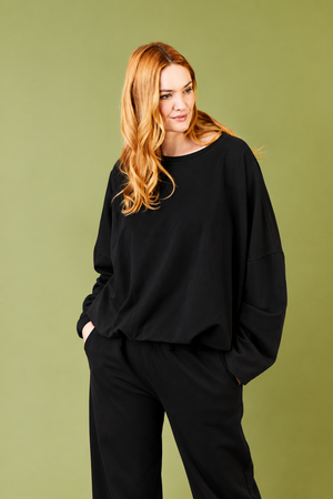 Bubble Hem Sweatshirt