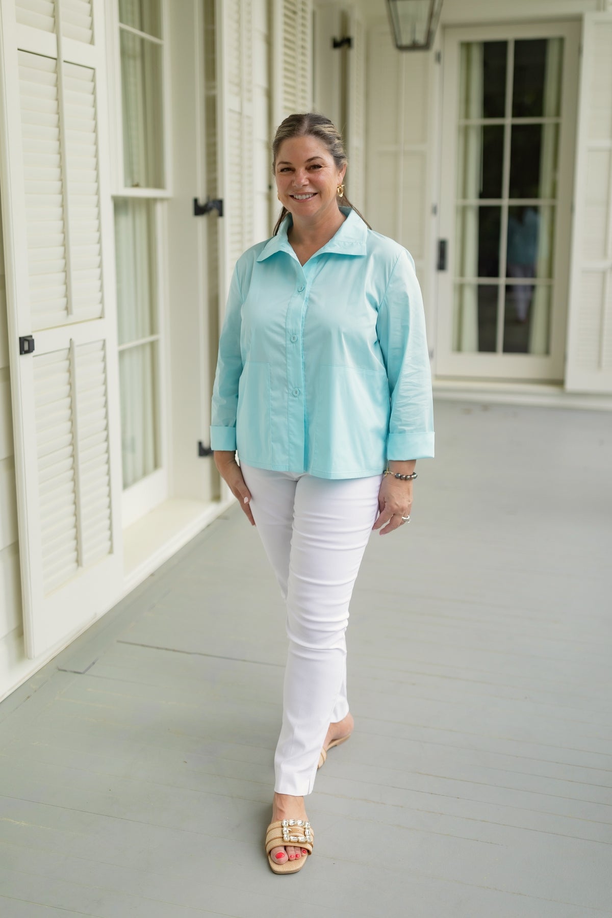 25" Shirt/Jacket with Covered Buttons