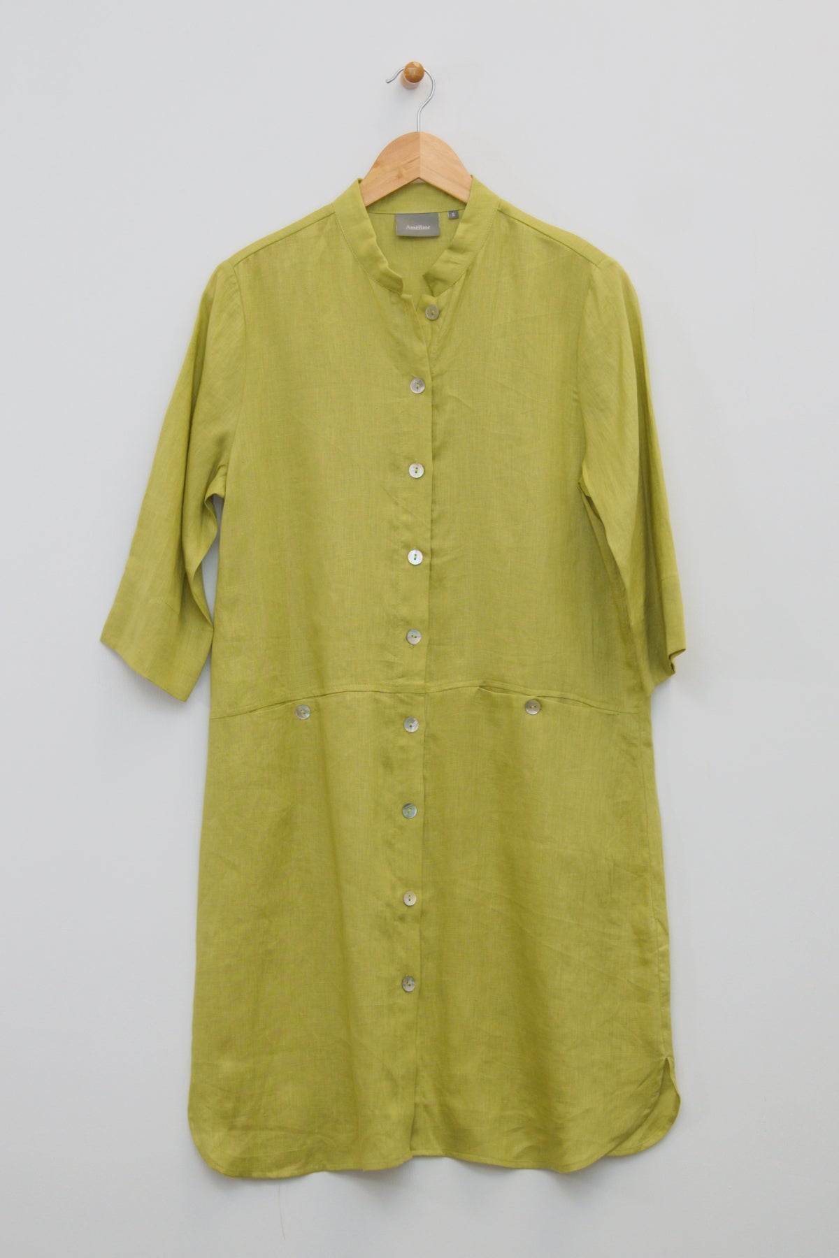 39" Mandarin Collar Shirtdress Amélline