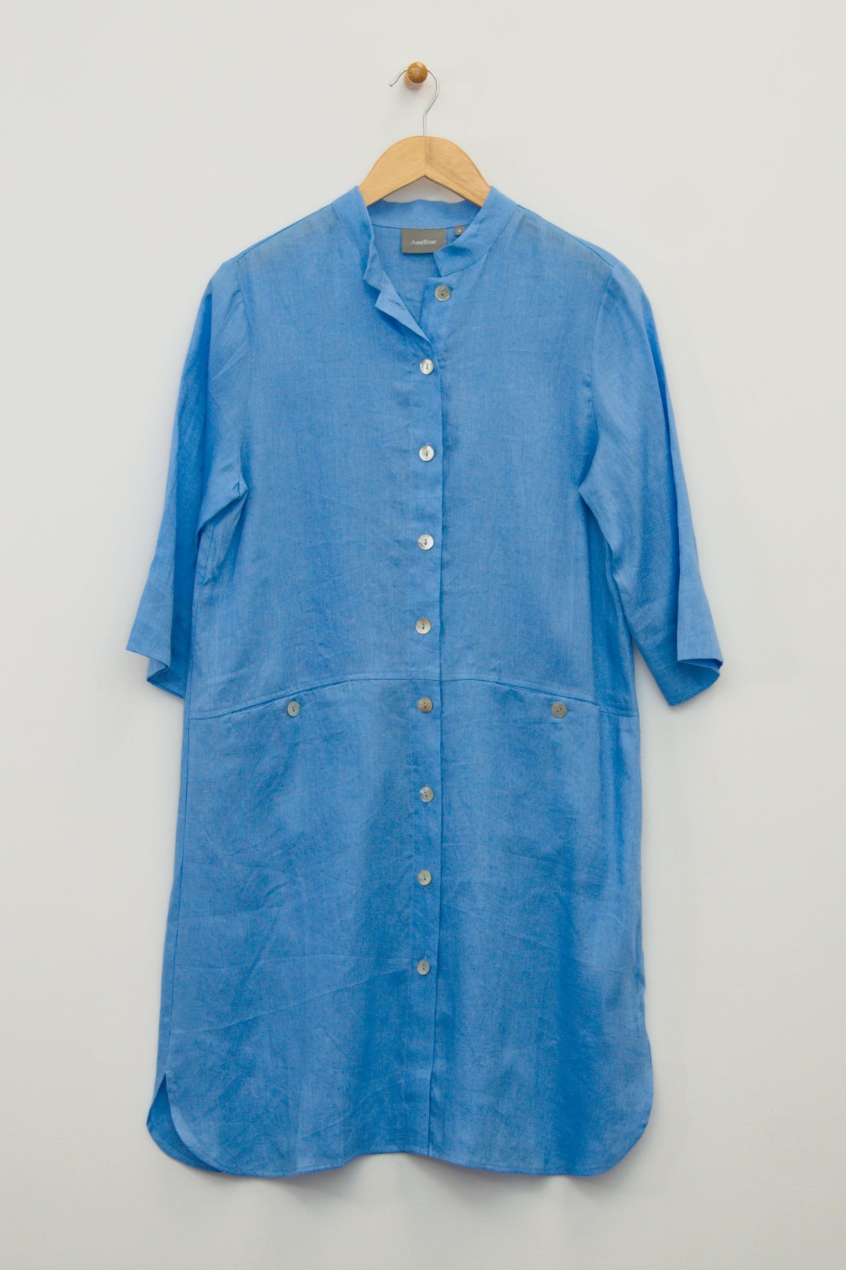 39" Mandarin Collar Shirtdress Amélline