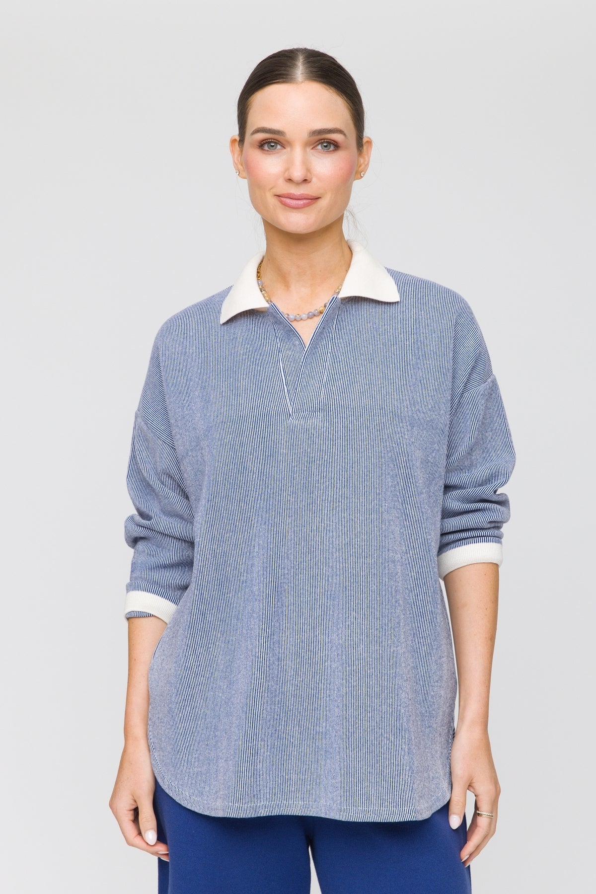 30-32" Oversized Polo Collar Tunic