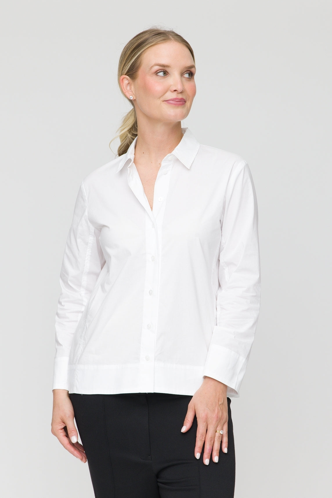 25" Cropped Boxy Blouse
