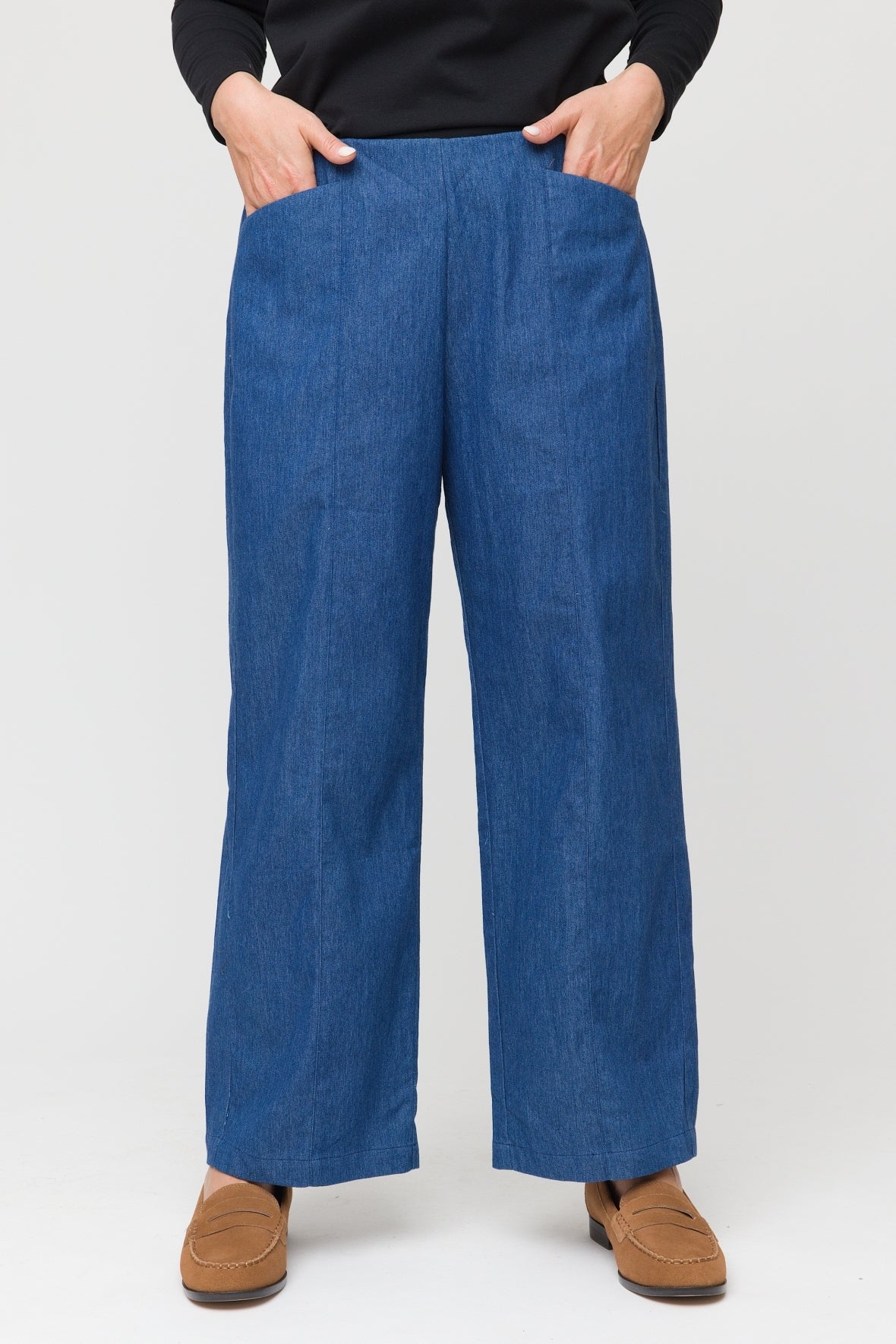 37" Elastic Waist Wide Pant