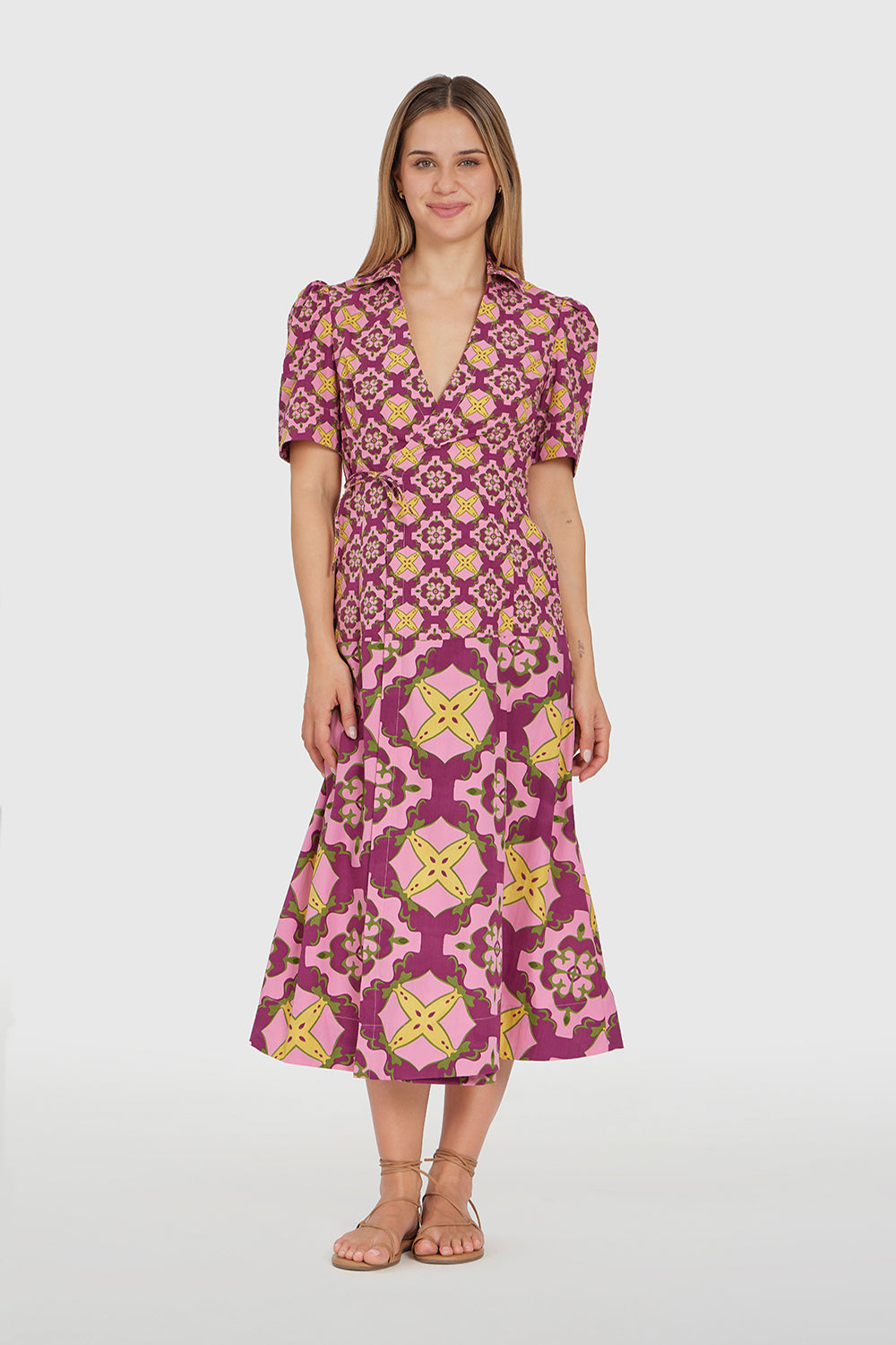 Clark Short Sleeve V-Neck Dress