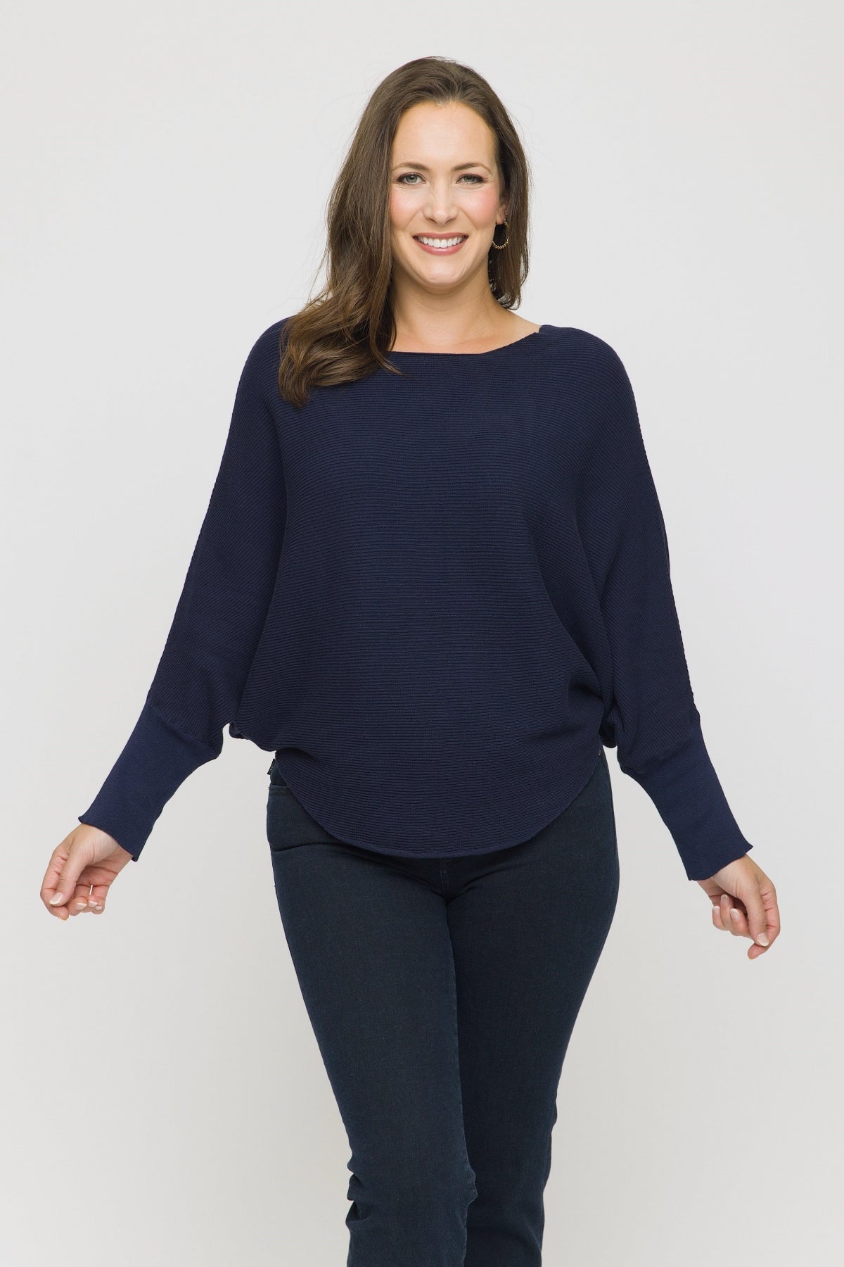 Ribbed Dolman Sweater