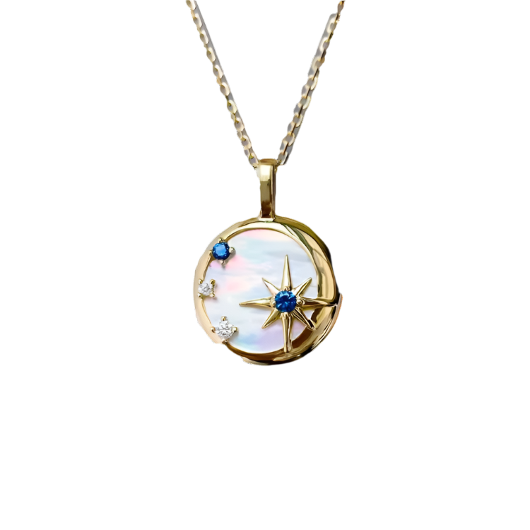 Moon & Stars Pendant Necklace
