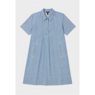 Classic Collar Knee-Length Elbow Dress