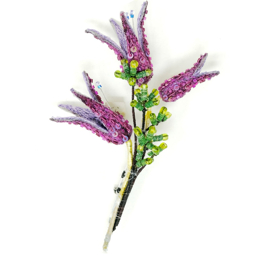 Violet Limodore Boutonniere Pin