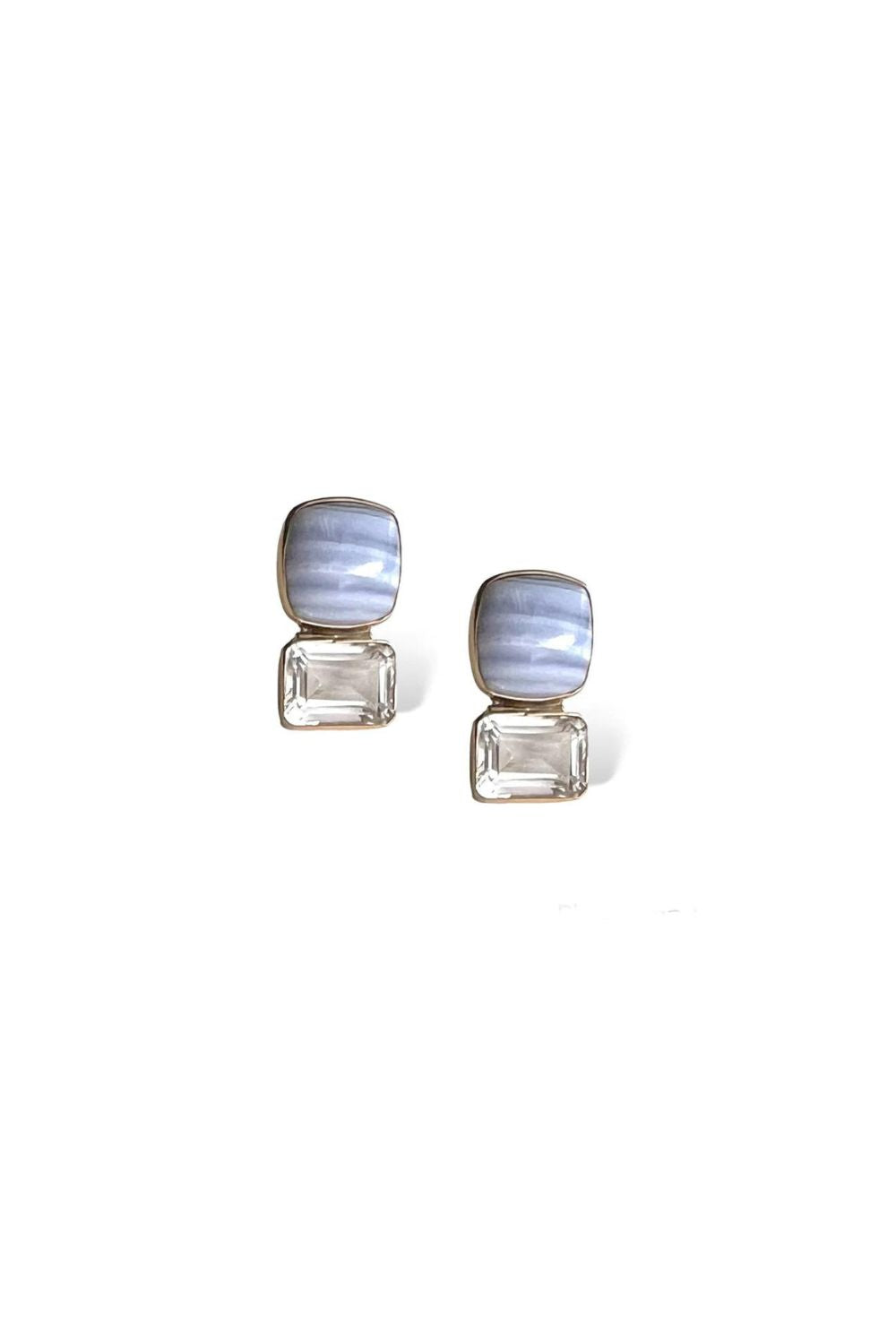 Blue Lace Agate Topaz Earring DINA MACKNEY