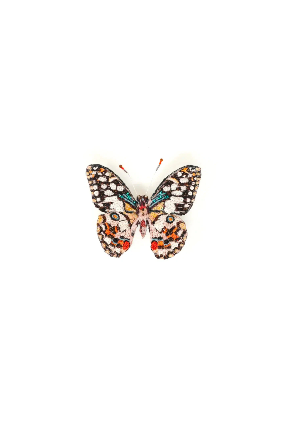 Broche papillon machaon à la chaux