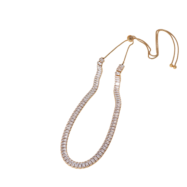 Baguette Lariat Necklace