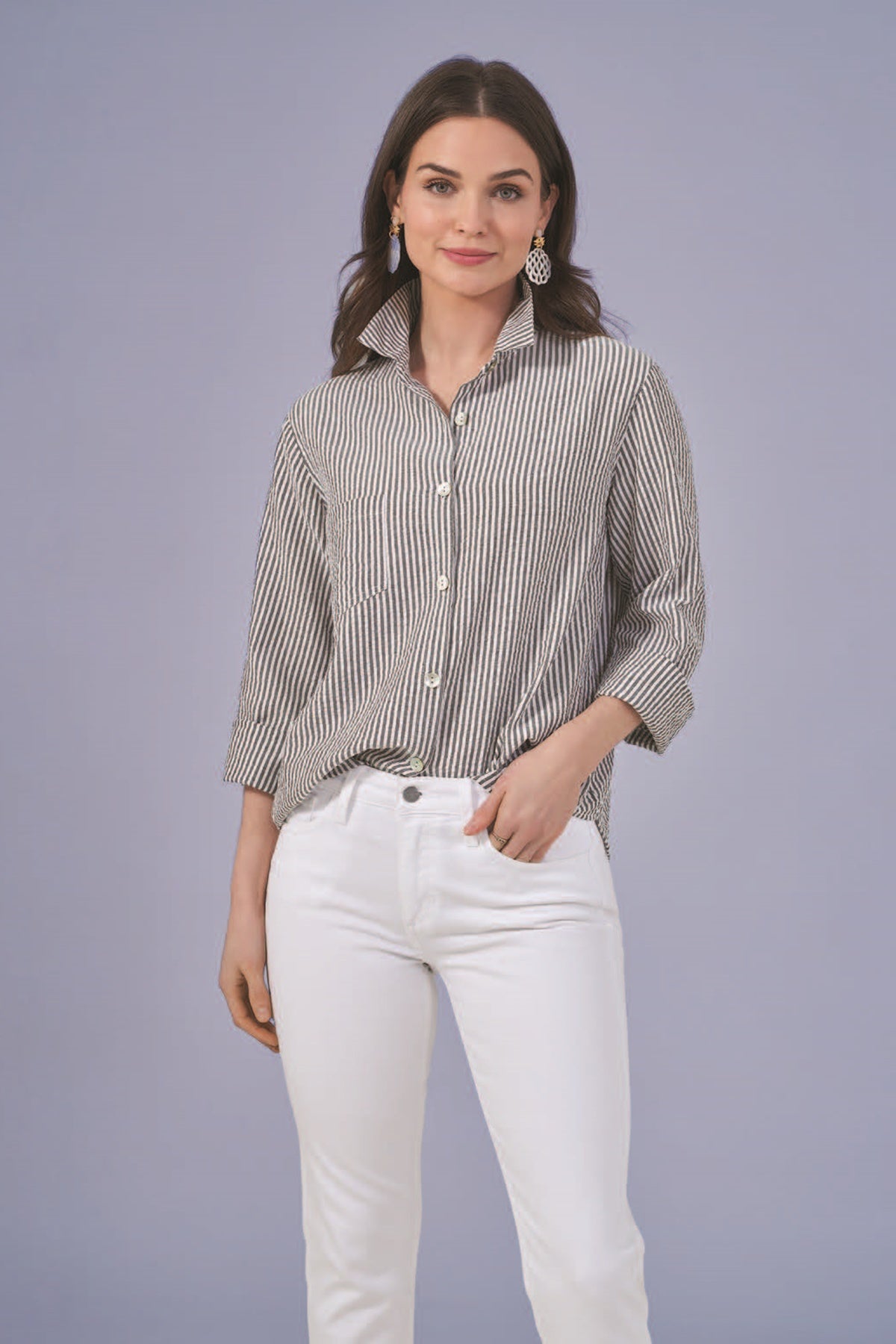 Seesucker Basic Shorter New Orleans Summer Wear