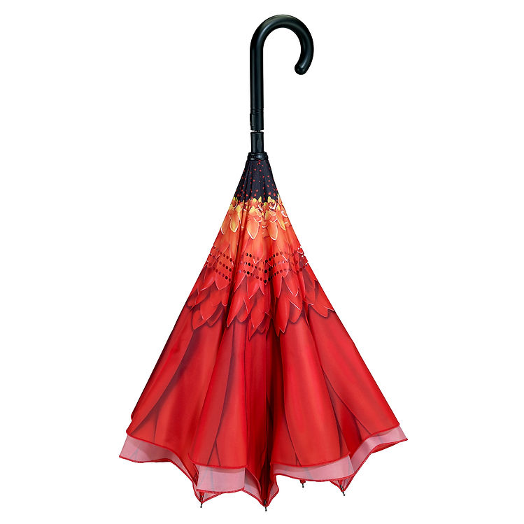 Red Daisy Stick Umbrella