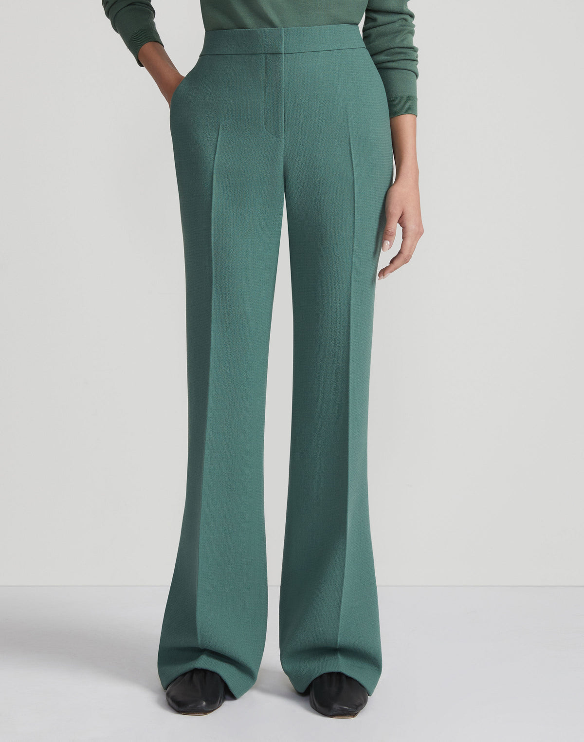 Responsible Wool Nouveau Crepe Gates Flared Pant