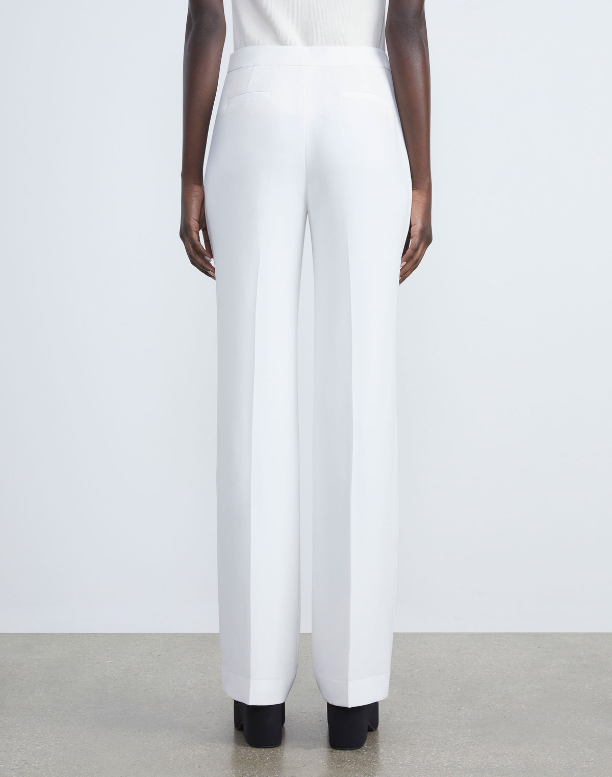 Finesse Crepe Gates Side-Zip Flared Pant LAFAYETTE 148