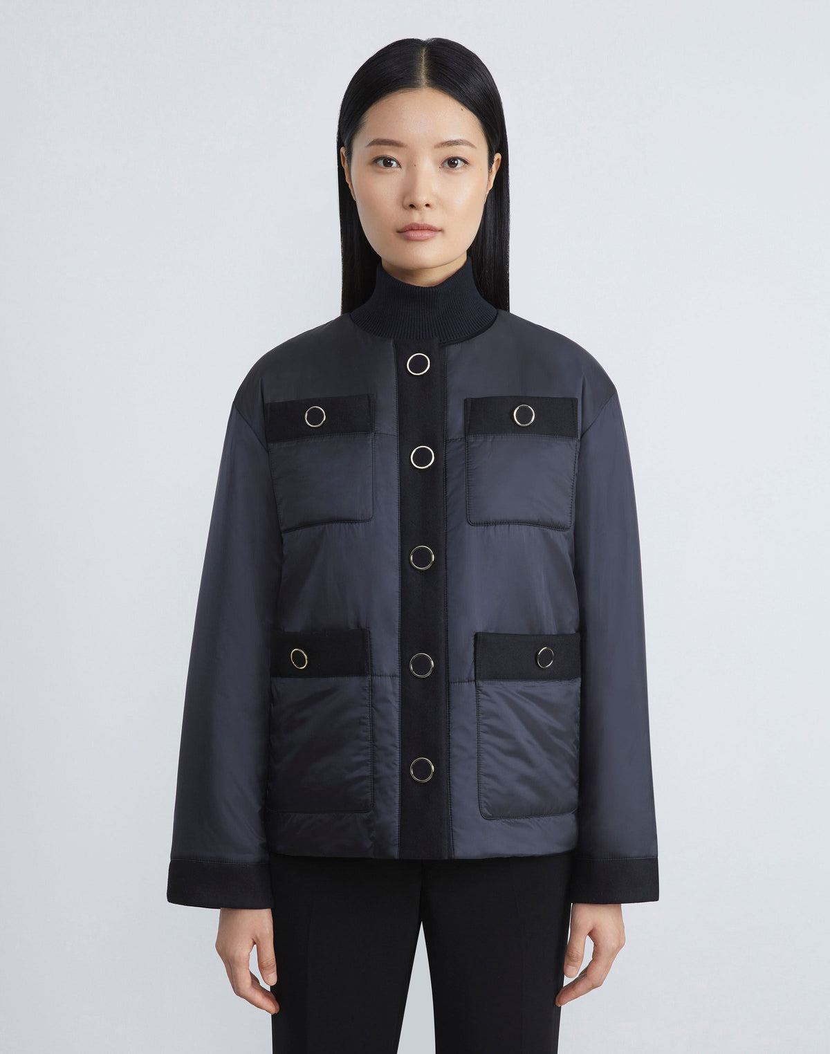 Regenerated Poly Tech Quilted Jacket LAFAYETTE 148