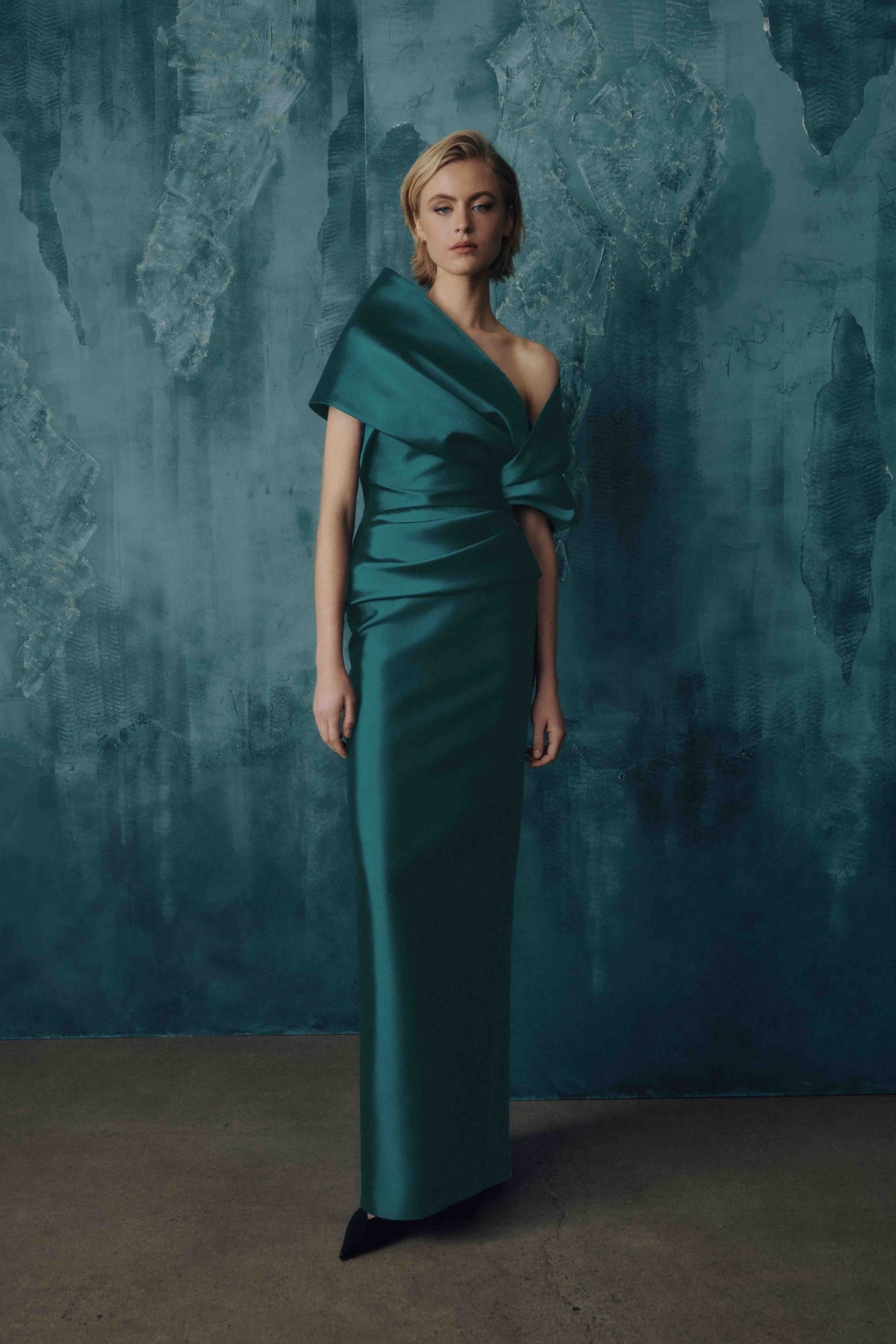 Strapless Gown with Wrap