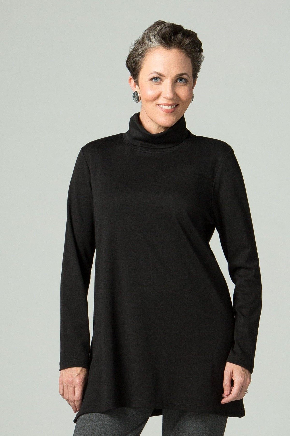 Long Sleeve Turtle Neck with Side Slits New Orleans Knitwear