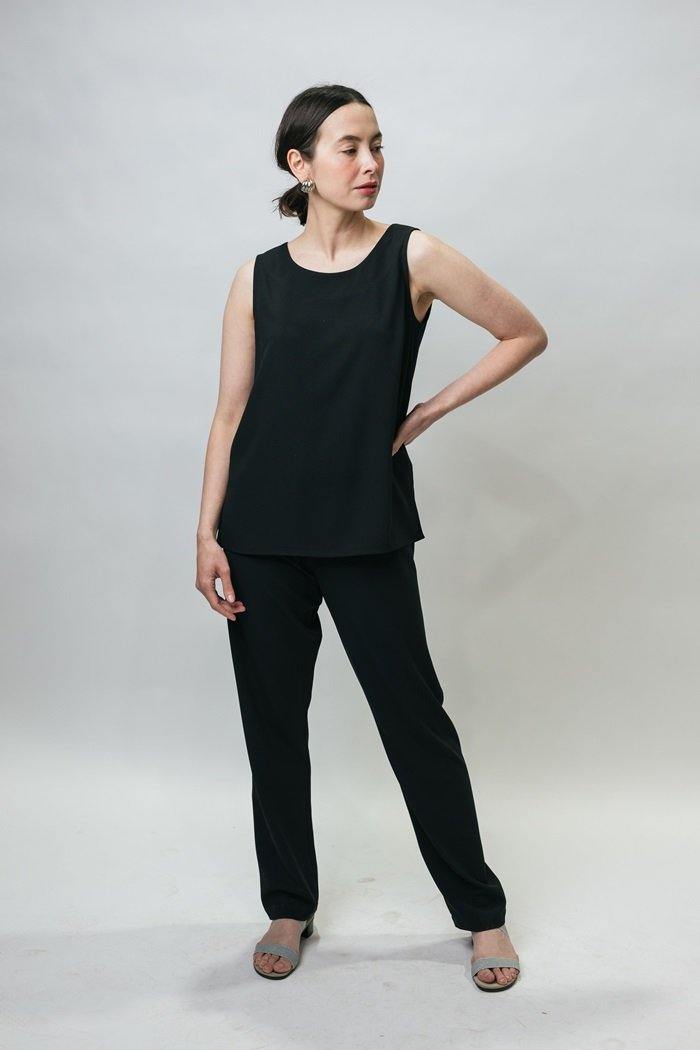 38" Elastic Waist Crepe Pants New Orleans Wovens