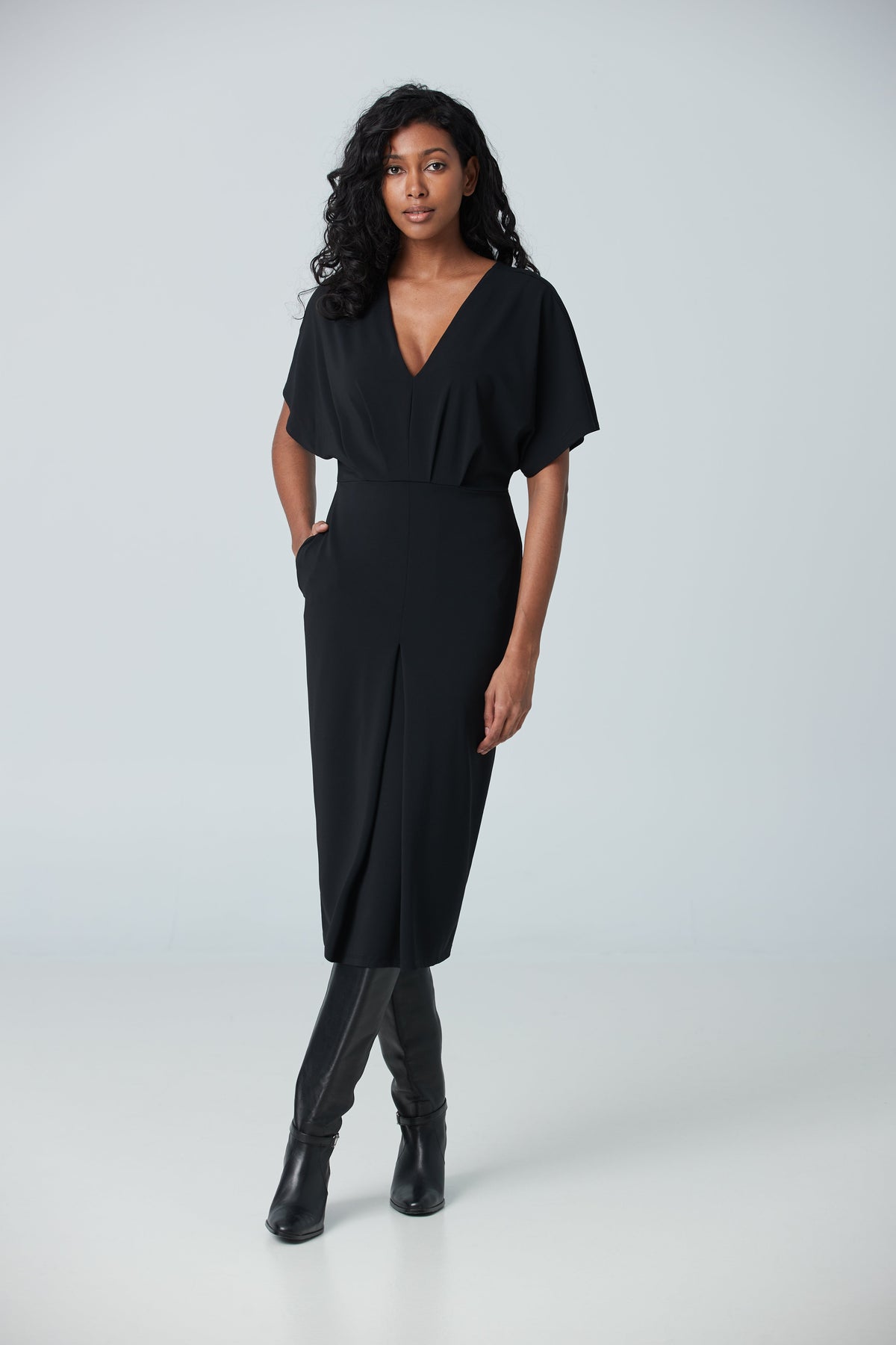 V-neck Batwing Midi Dress Iris Setlakwe