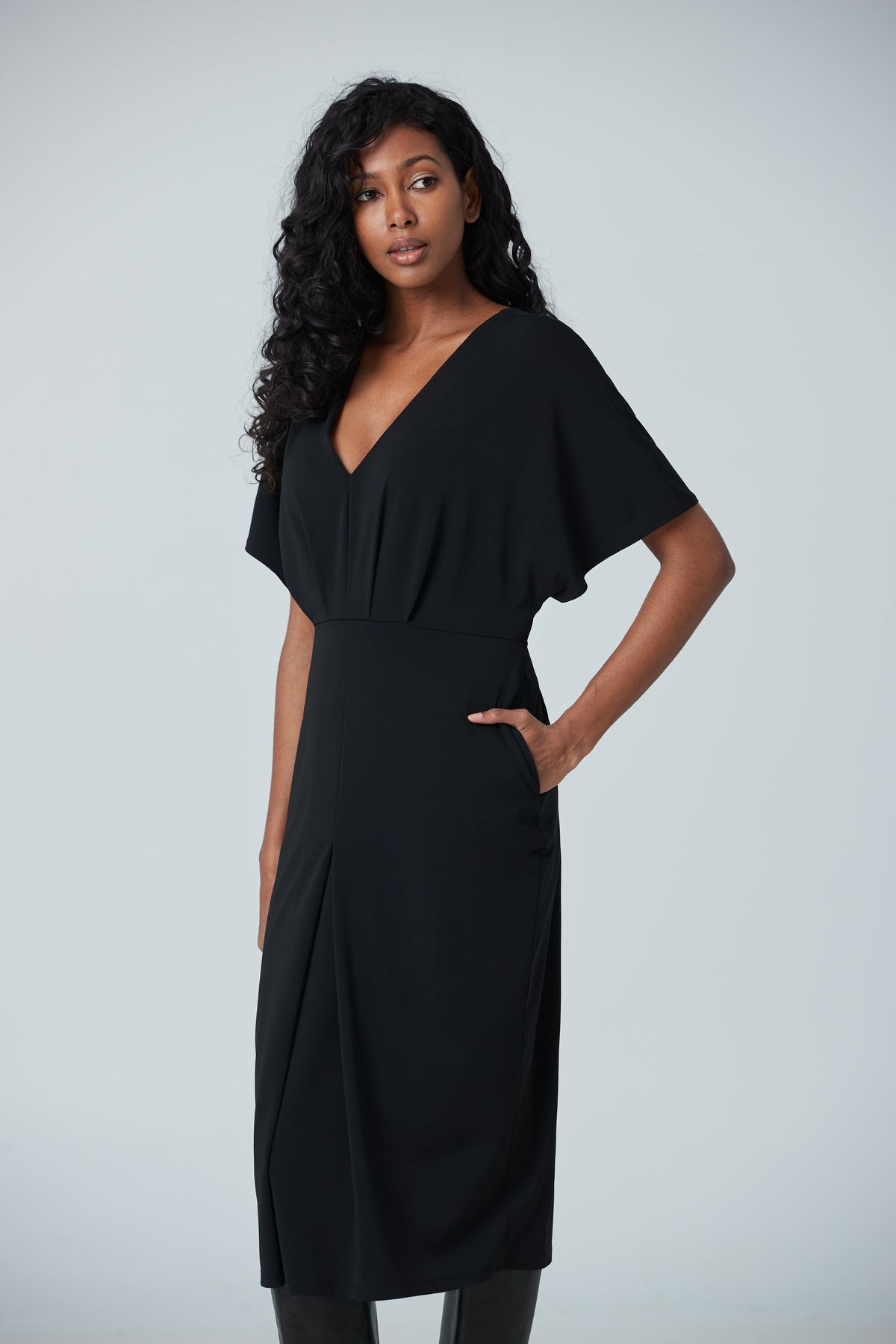 V-neck Batwing Midi Dress Iris Setlakwe