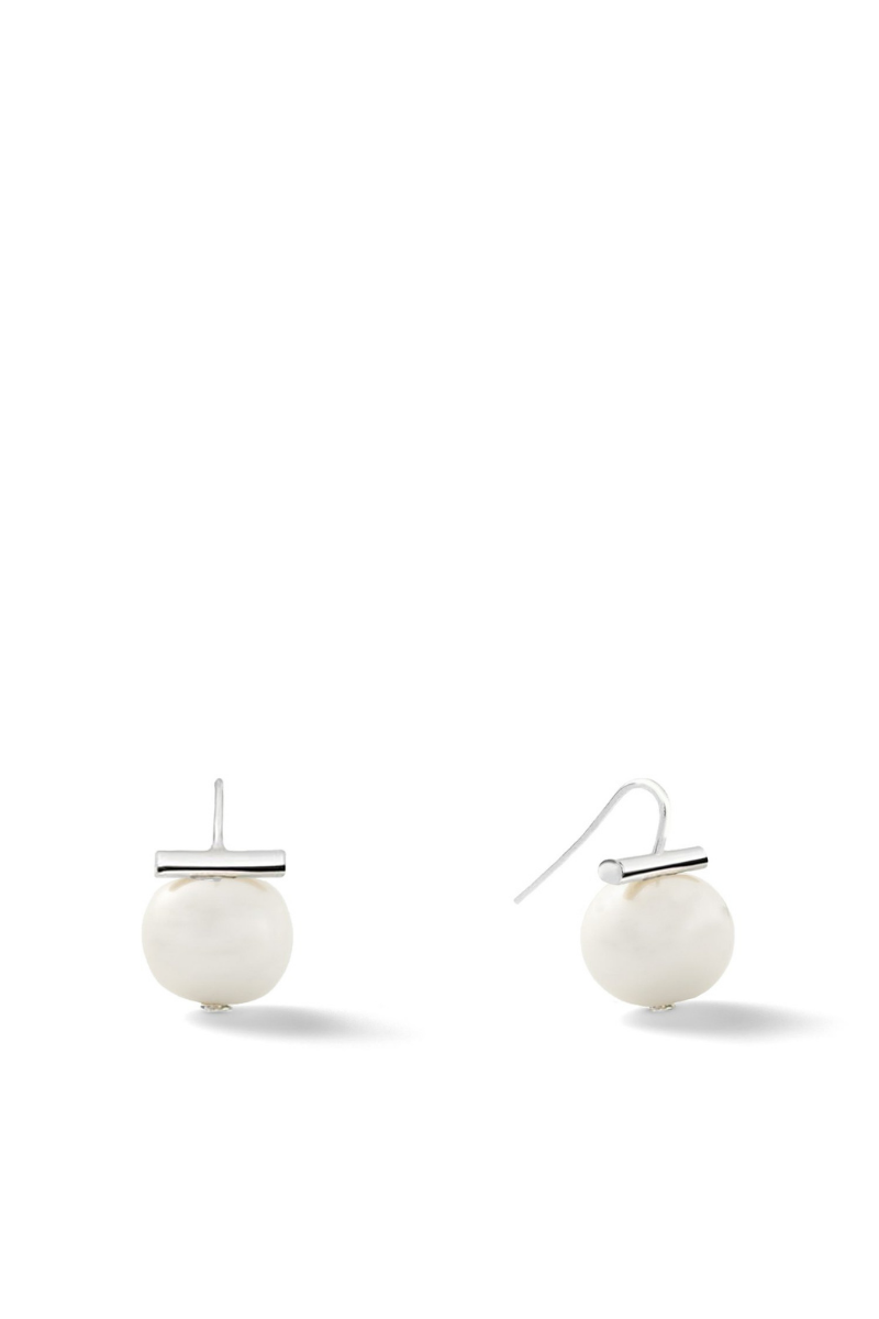 Classic Medium Pebble Pearl Earrings Catherine Canino Jewelry
