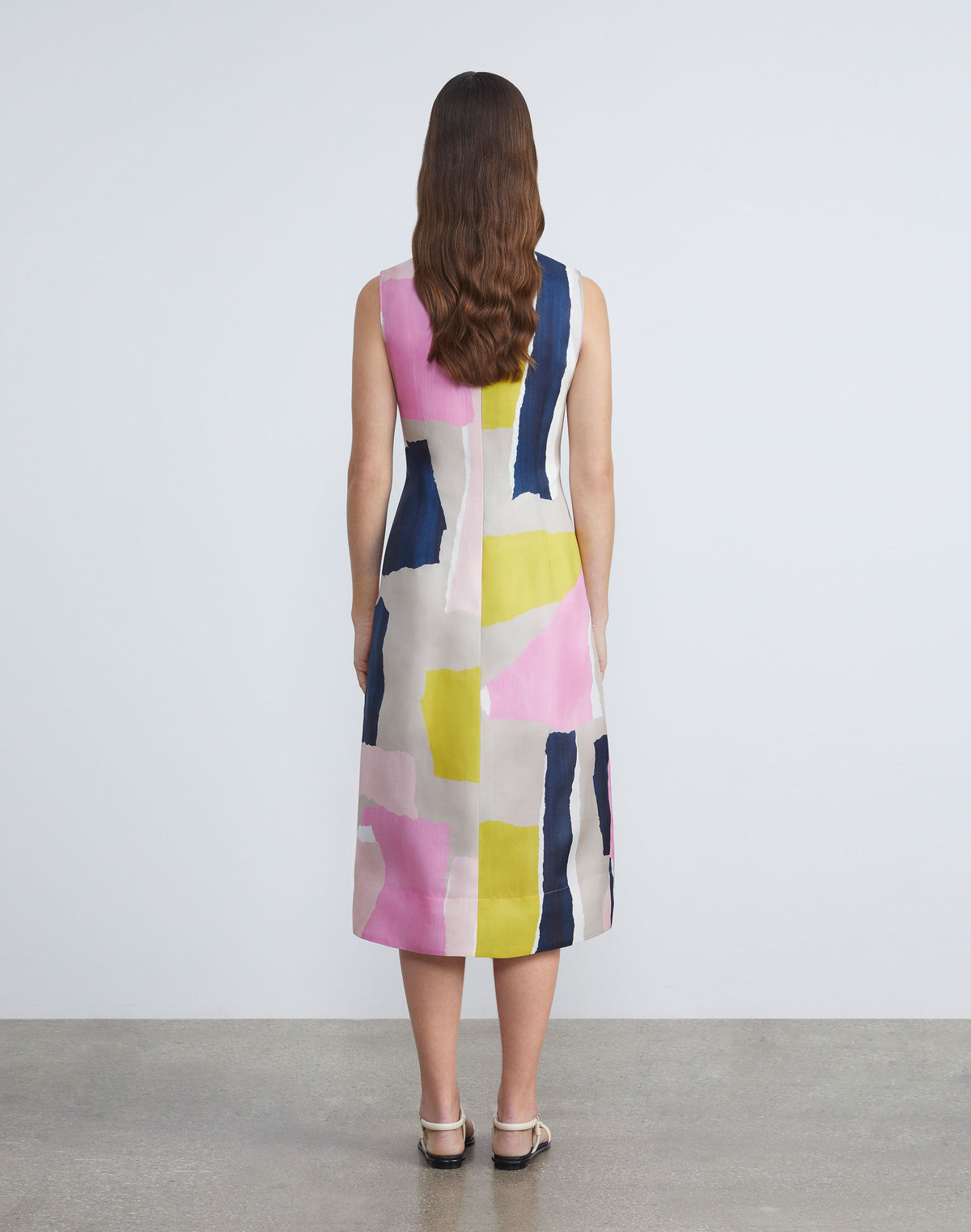 Papier Print Silk Gazar Tulip Dress LAFAYETTE 148